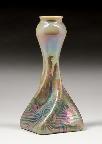 Bohemian Art Glass Vase c1910