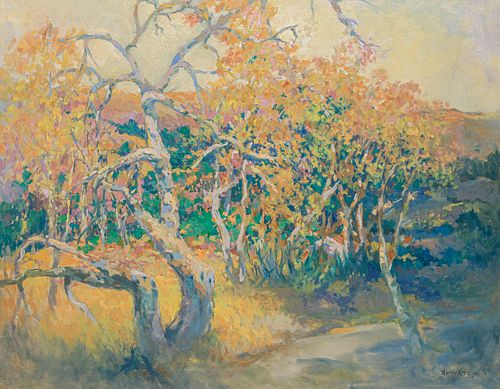 Thomas Arnold McGlynn (1878-1966) California Painting "Sycamore Valley" c1920s