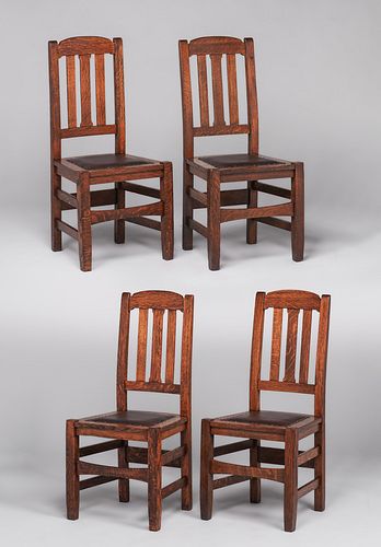 Stickley Brothers Set of 4 Dining Chairs c1910