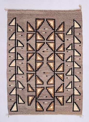 Navajo Regional Rug with Feathers c1960s