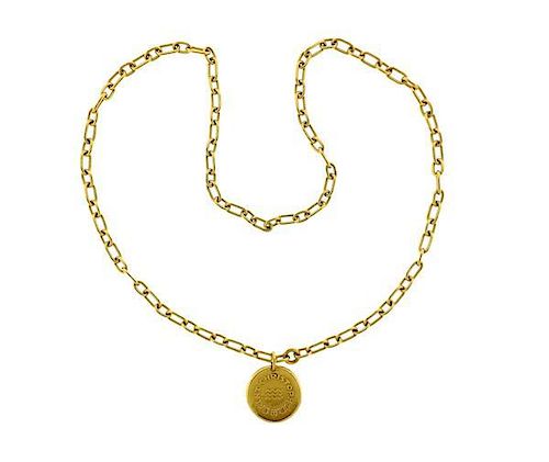 Tiffany &amp; Co 20k Gold Pendant 18k Necklace