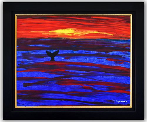 Wyland- Original Painting on Canvas "Sunset"