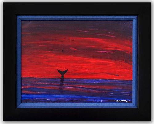 Wyland- Original Painting on Canvas "Water Planet"