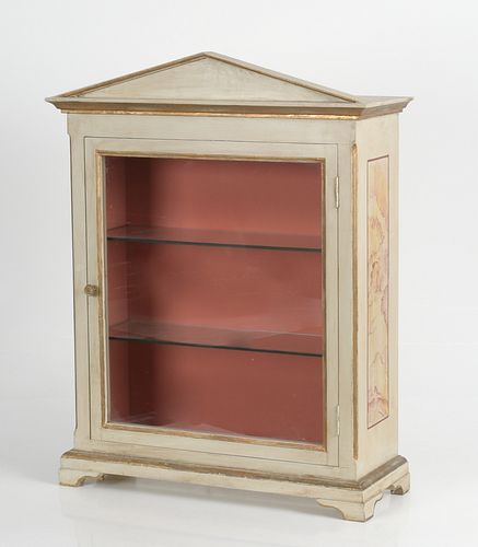 Italian Neoclassical Style Paint Decorated Display Case