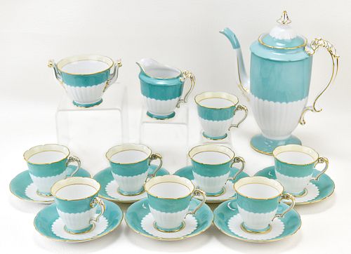 NORITAKE TIFFANY BLUE TEA SET