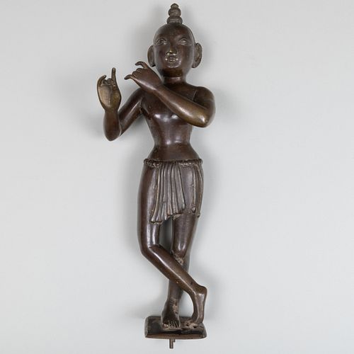 East Indian Bronze Figure of Krishna Venugopala