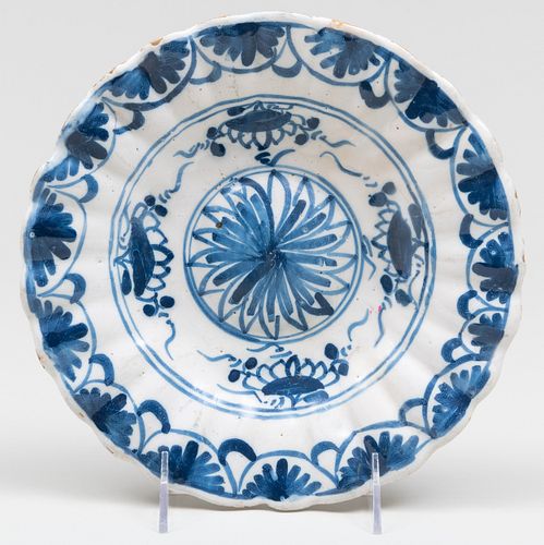 Dutch Blue and White Delft Shaped Dish