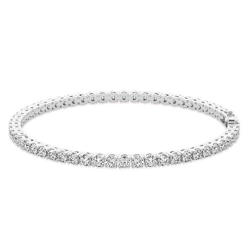 Platinum 10 ct. Diamond Round Tennis Bracelet