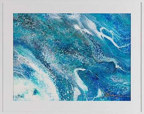 SUSIE SHARPE, Ocean Peace, mixed media on canvas
