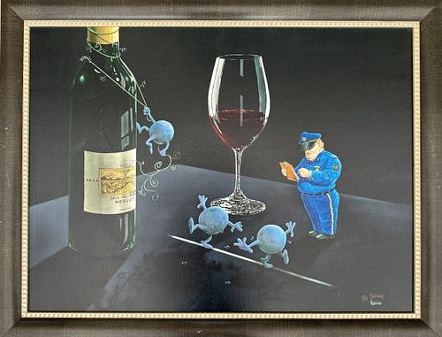 MICHAEL GODARD, Nervous Grape, Giclee on canvas