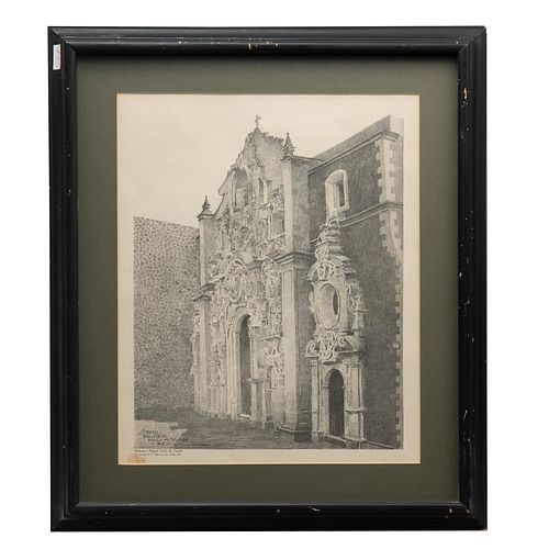 AUTORES NO IDENTIFICADOS, Fachada de la iglesia e interior de la cátedral de México, siglo XX , 45 x 30 cm y 38 x 31 cm