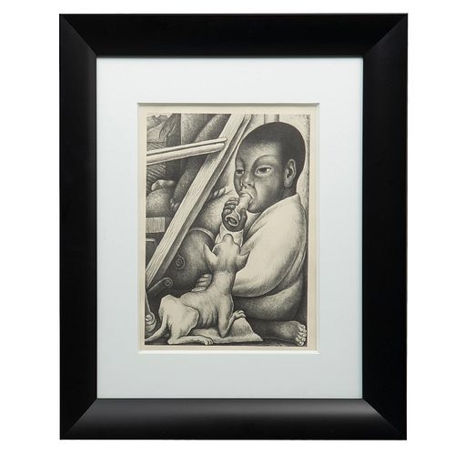 DIEGO RIVERA , El niño del taco, 1932, Litografía Offset, 51 x 39 cm