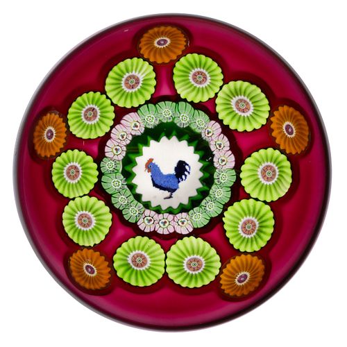 CONTEMPORARY PERTHSHIRE MILLEFIORI CUSHION PAPERWEIGHT