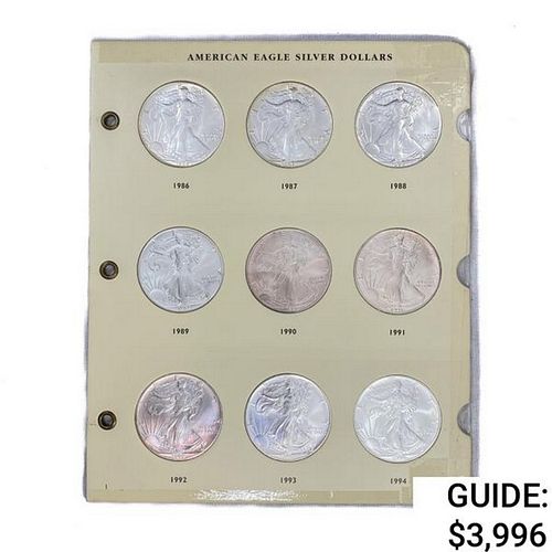1986-2015 US 1oz Silver Eagle Set [35 Coins]   
