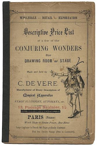 Descriptive Price List of a Few of the Conjuring Wonders for Drawing Room or Stage.