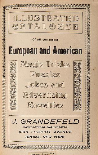 J. Grandefeld Catalog.