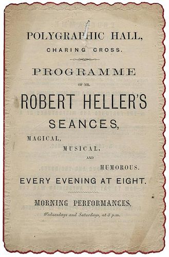 Polygraphic Hall Program. Seances, Magical, Musical, and Humorous.