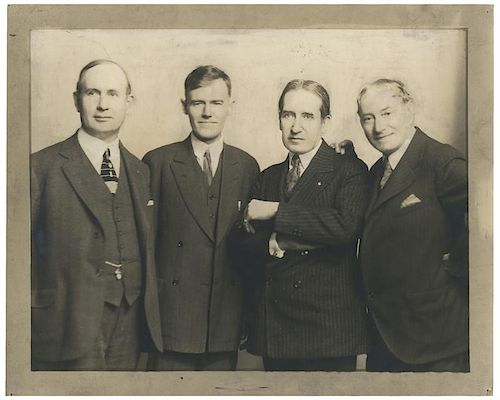 Photograph of Thurston, Downs, Tarbell, and Clyde Powers.