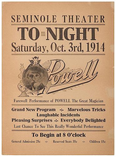 Four Show Bills for Powell.