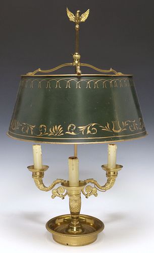 FRENCH EMPIRE STYLE BRONZE BOUILLOTTE LAMP