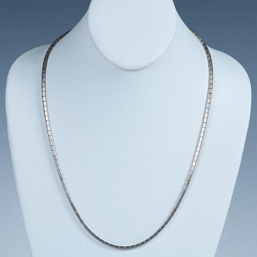 Sterling Silver Square Bead Necklace