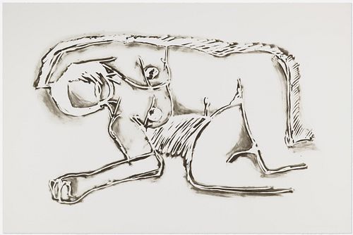Tom Wesselmann - Monica Lying on Her Side with Scribble