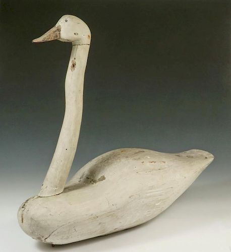 RARE SWAN DECOY, ATTRIBUTED TO JOHN CANNON WATERFIELD