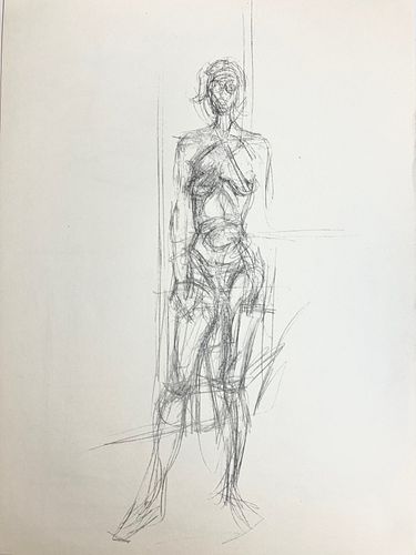 Alberto Giacometti - Untitled Sketch Standing Nude (After)