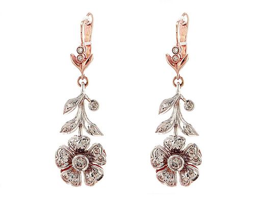 18kt Rose Gold 0.5ctw Diamond Earrings