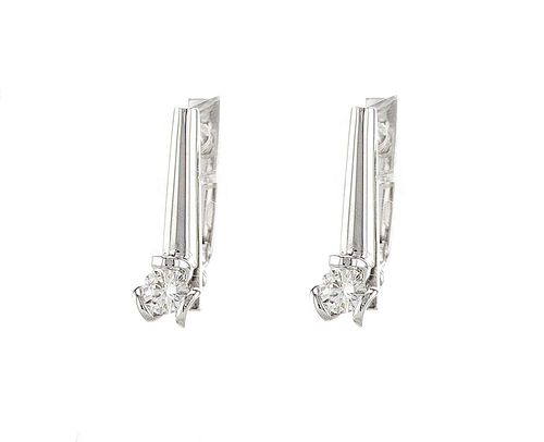 14kt White Gold 0.4ctw Diamond Earrings
