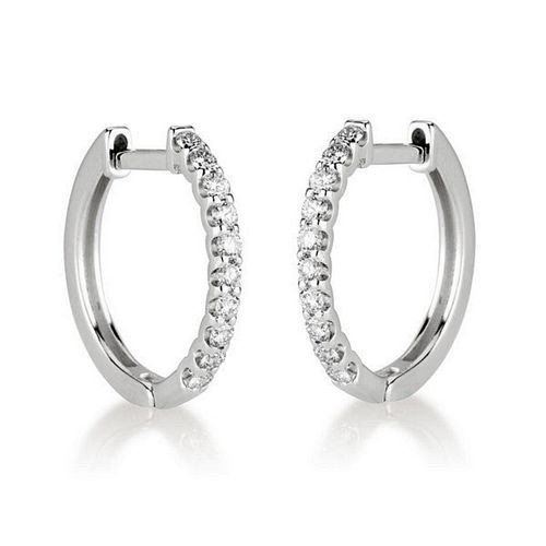 14kt White Gold 0.6ctw Diamond Earrings