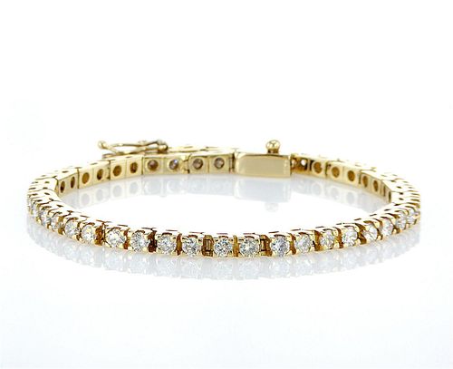 14kt Yellow Gold 2.65ctw Diamond Tennis Bracelet