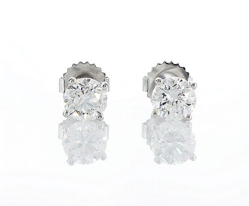 14kt White Gold 1.98ctw Diamond Earrings