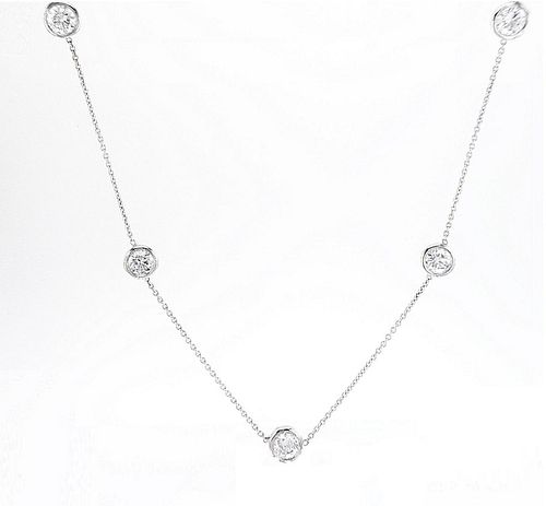 14kt White Gold 1.2ctw Diamond Necklace