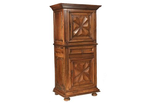 18TH C. FRENCH TWO-PART DIAMOND POINT CABINET