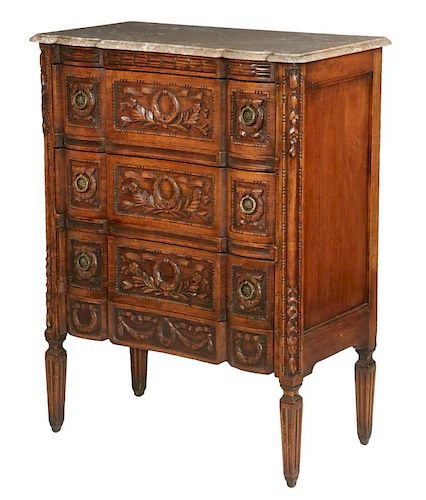 CONTINENTAL MARBLE TOP CHEST
