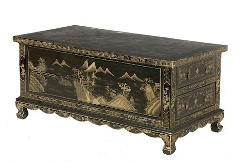 CHINESE LACQUER LOW CABINET/COFFEE TABLE