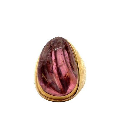 Burle Marx Forma Livre Cocktail Ring In 18K Gold With Tourmaline