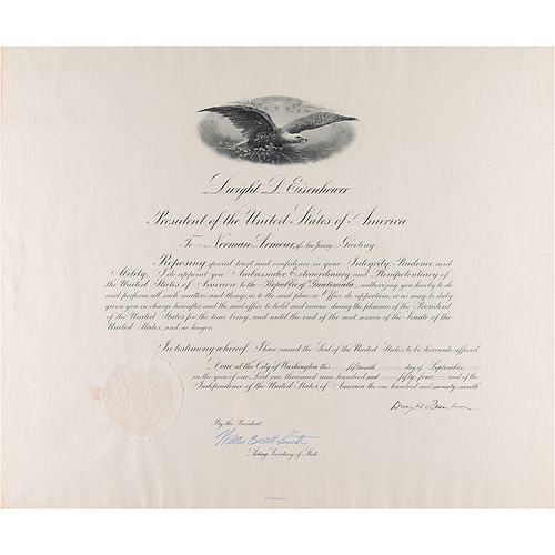 Dwight D. Eisenhower Document Signed as President