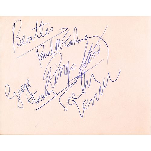 Beatles Signatures (June 9, 1963) -Obtained at King George&rsquo;s Hall in Blackburn, Lancashire