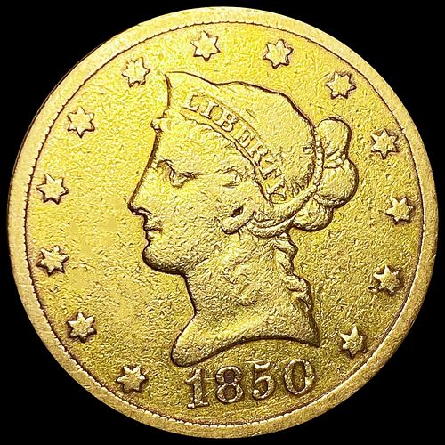 1850-O $10 Gold Eagle NICELY CIRCULATED