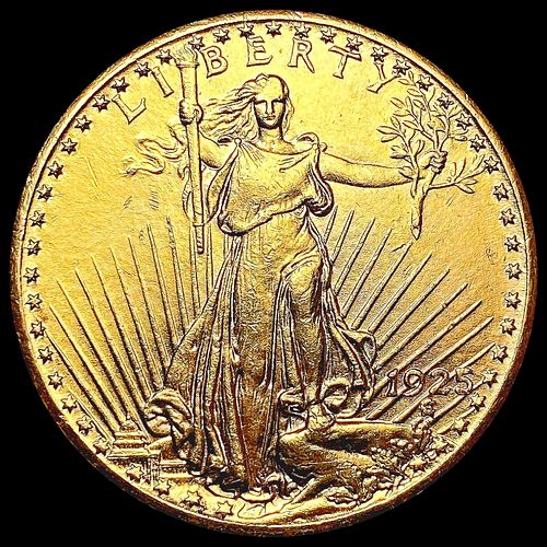 1925 $20 Gold Double Eagle CHOICE AU