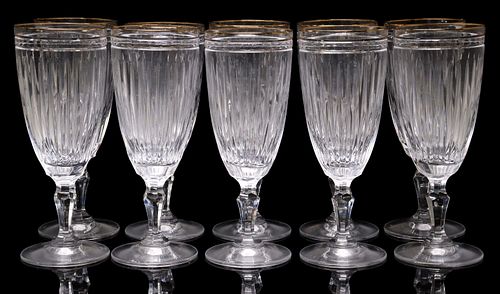 (9) WATERFORD MARQUIS 'HANOVER GOLD' CRYSTAL ICE TEA GLASSES