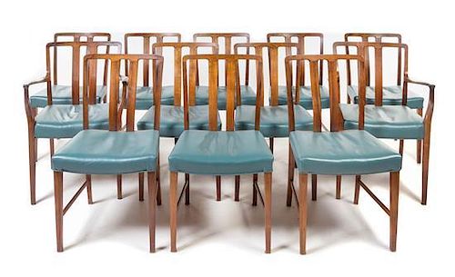 A Set of Twelve Danish Teak Dining Chairs