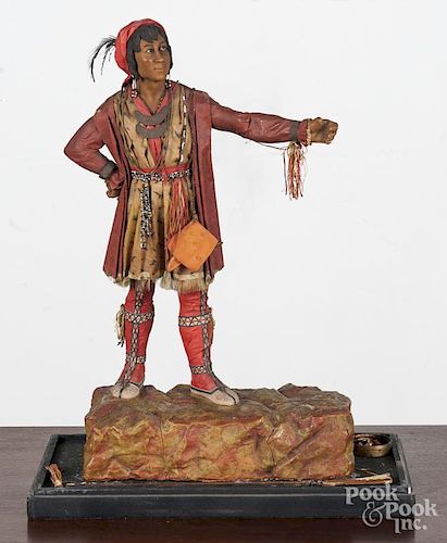 Wax figure of the Seminole leader, Osceola, signed
