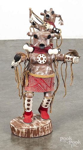 Carved and painted Native American dancing Kachina