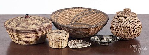 Group of assorted baskets, to include two southwes