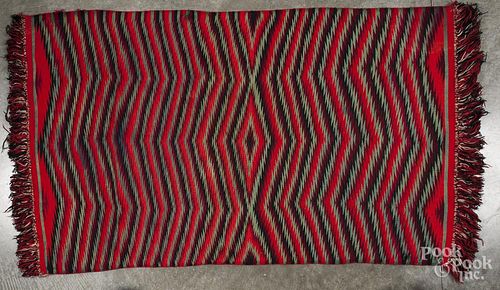 Germantown Native American eye dazzler weaving, 61" x 35" .