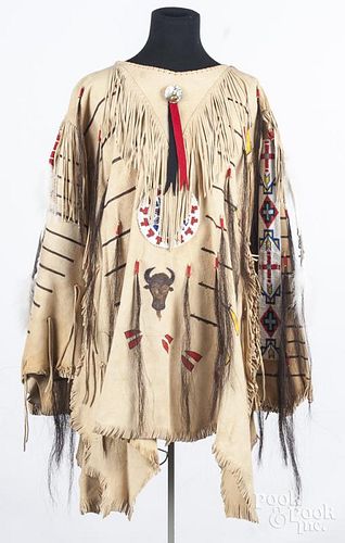 Plains Native American men's buckskin outfit, to i