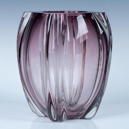 Alfredo Barbini Murano for Oggetti Lavender Crystal Vase